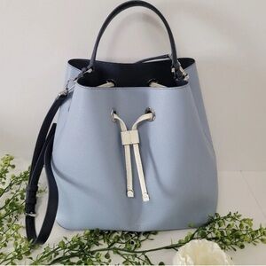 Kate Spade Blue Eva Bucket Leather Bag